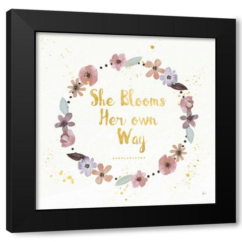 Simply Amazing I Bloom Black Modern Wood Framed Art Print with Double Matting by Aiken, Jess
