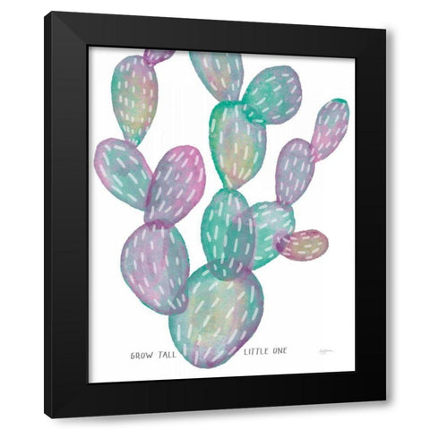 Lovely Llamas Cactus Grow Black Modern Wood Framed Art Print with Double Matting by Urban, Mary