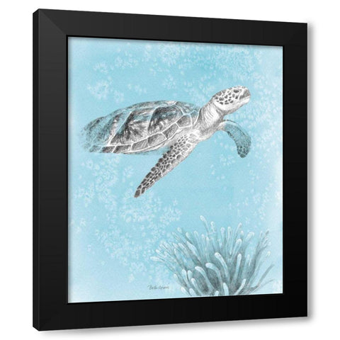 Coastal Sea Life I v2 Black Modern Wood Framed Art Print by Grove, Beth