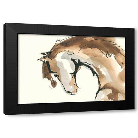 Horse Head II Black Modern Wood Framed Art Print by Paschke, Chris