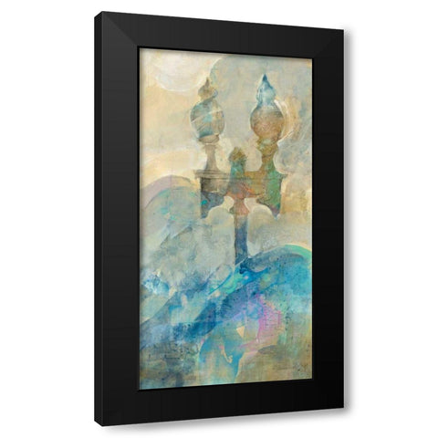Twilight Paris Black Modern Wood Framed Art Print by Hristova, Albena