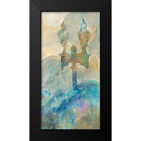 Twilight Paris Black Modern Wood Framed Art Print by Hristova, Albena