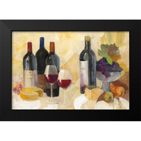 Fine Vintage Reds Black Modern Wood Framed Art Print by Hristova, Albena