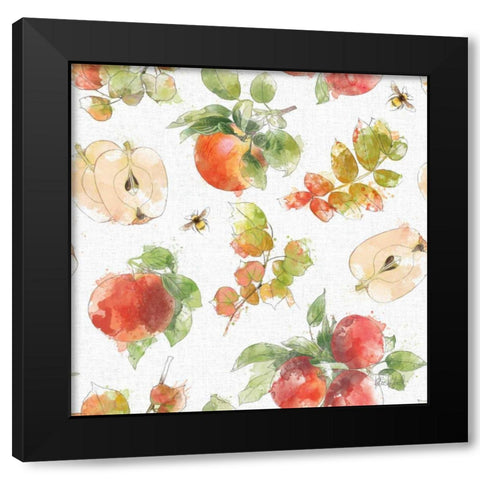 Orchard Harvest Pattern I Black Modern Wood Framed Art Print by Pertiet, Katie