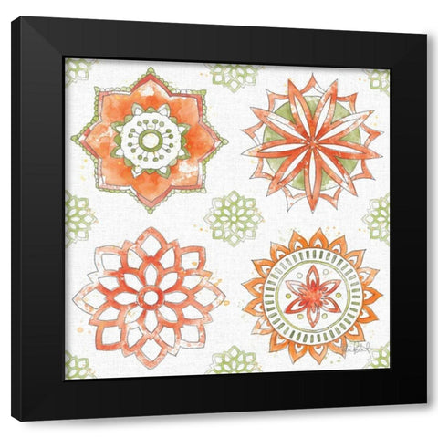 Orchard Harvest Pattern II Black Modern Wood Framed Art Print with Double Matting by Pertiet, Katie