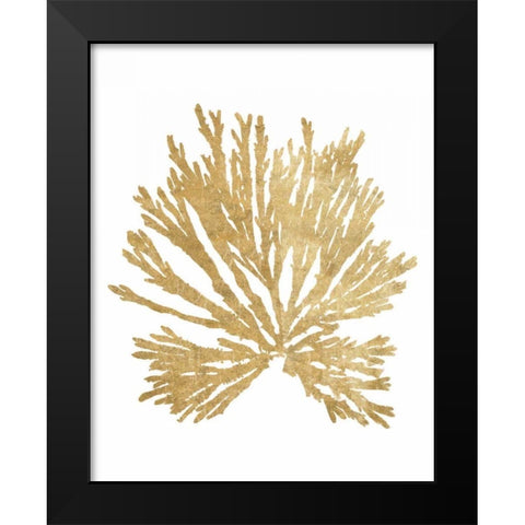 Pacific Sea Mosses II Gold Black Modern Wood Framed Art Print by Wild Apple Portfolio