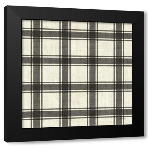 Paris Farmhouse Pattern IIA Black Modern Wood Framed Art Print with Double Matting by Pela Studio