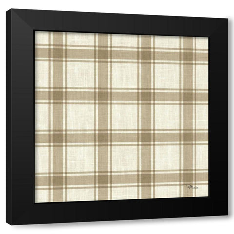 Paris Farmhouse Pattern IIB Black Modern Wood Framed Art Print with Double Matting by Pela Studio