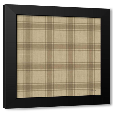Paris Farmhouse Pattern IIF Black Modern Wood Framed Art Print with Double Matting by Pela Studio
