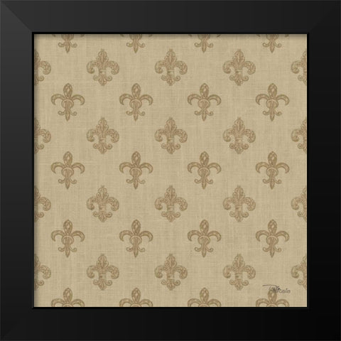 Paris Farmhouse Pattern IIIF Black Modern Wood Framed Art Print by Pela Studio