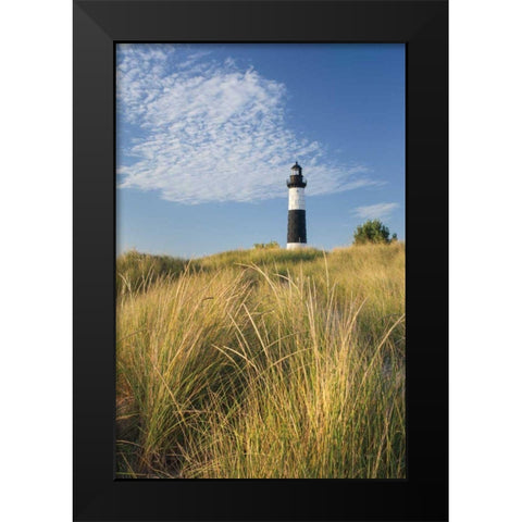 Big Sable Point Lighthouse I Black Modern Wood Framed Art Print by Majchrowicz, Alan