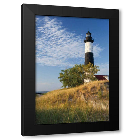 Big Sable Point Lighthouse II Black Modern Wood Framed Art Print by Majchrowicz, Alan
