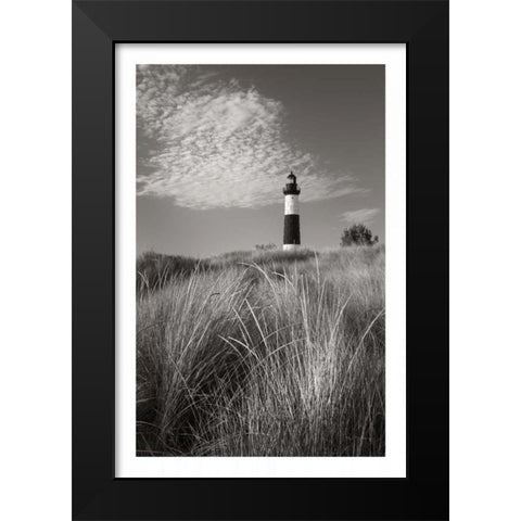 Big Sable Point Lighthouse I BW Black Modern Wood Framed Art Print by Majchrowicz, Alan
