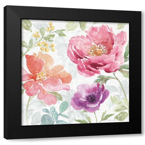 Springtime Bloom III Black Modern Wood Framed Art Print with Double Matting by Grove, Beth