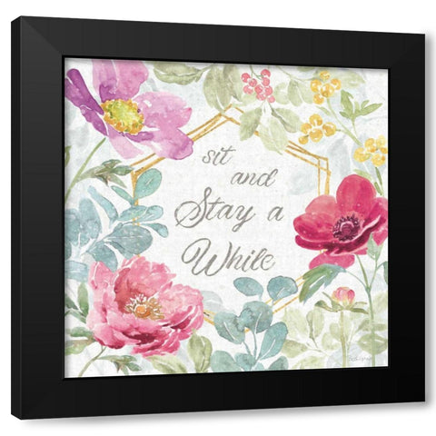 Springtime Bloom VII Black Modern Wood Framed Art Print with Double Matting by Grove, Beth