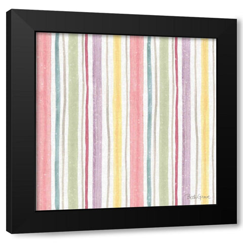 Springtime Bloom Pattern II Black Modern Wood Framed Art Print with Double Matting by Grove, Beth