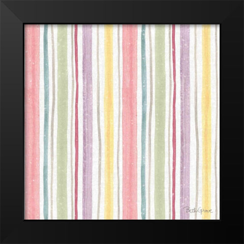 Springtime Bloom Pattern II Black Modern Wood Framed Art Print by Grove, Beth