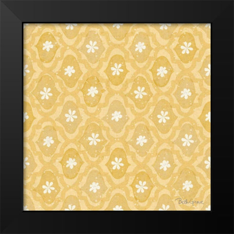 Springtime Bloom Pattern IVE Black Modern Wood Framed Art Print by Grove, Beth