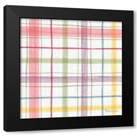 Springtime Bloom Pattern V Black Modern Wood Framed Art Print with Double Matting by Grove, Beth