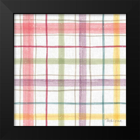 Springtime Bloom Pattern V Black Modern Wood Framed Art Print by Grove, Beth
