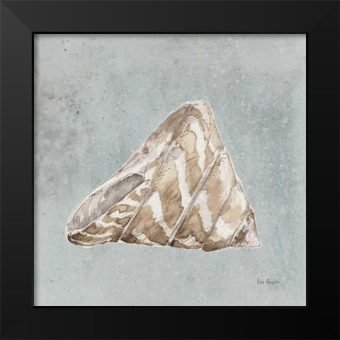 Sand and Seashells IV Left Black Modern Wood Framed Art Print by Audit, Lisa
