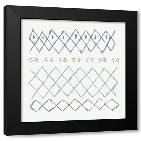 Nordic Vibes I Blue Black Modern Wood Framed Art Print with Double Matting by Hershey, Moira