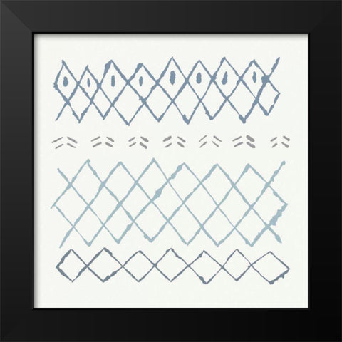 Nordic Vibes I Blue Black Modern Wood Framed Art Print by Hershey, Moira
