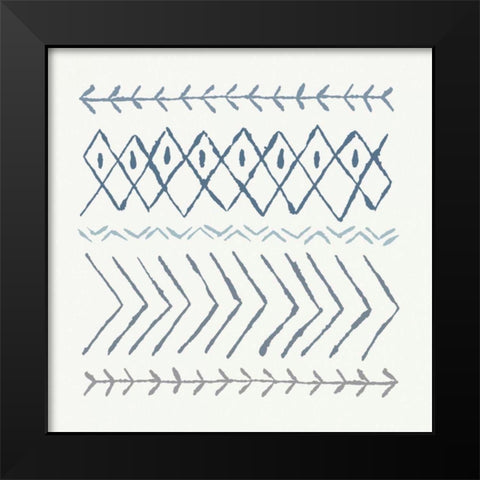 Nordic Vibes II Blue Black Modern Wood Framed Art Print by Hershey, Moira