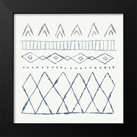 Nordic Vibes III Blue Black Modern Wood Framed Art Print by Hershey, Moira