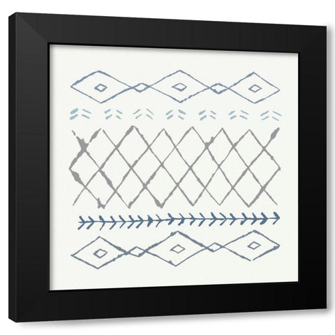 Nordic Vibes IV Blue Black Modern Wood Framed Art Print by Hershey, Moira