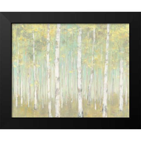 Sylvan Birches Black Modern Wood Framed Art Print by Purinton, Julia