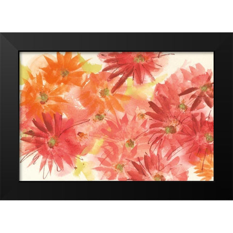 Flowers Afield II Black Modern Wood Framed Art Print by Paschke, Chris