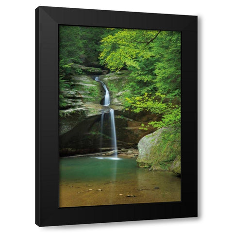Lower Falls Old Mans Cave Black Modern Wood Framed Art Print with Double Matting by Majchrowicz, Alan