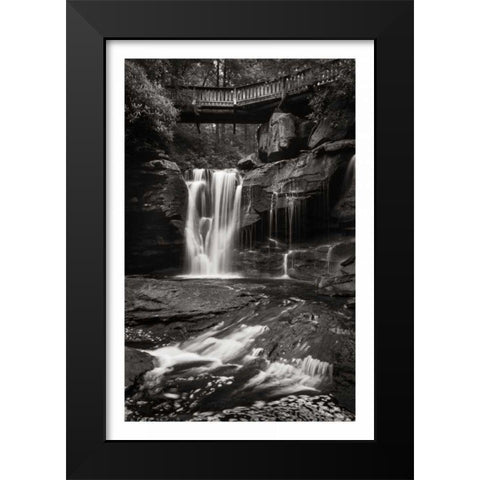 Elakala Falls West I BW Black Modern Wood Framed Art Print by Majchrowicz, Alan