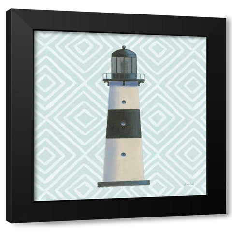 A Day at Sea III Aqua Black Modern Wood Framed Art Print with Double Matting by Wiens, James