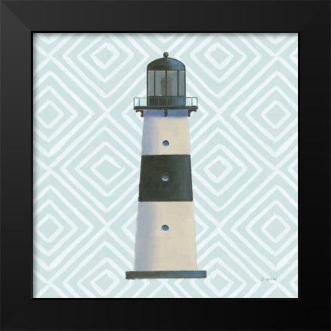 A Day at Sea III Aqua Black Modern Wood Framed Art Print by Wiens, James