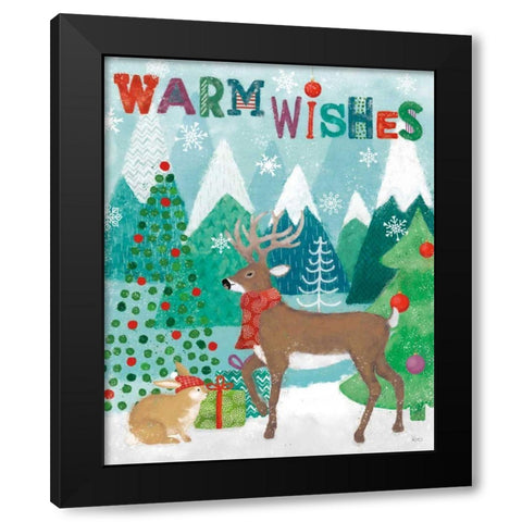 Festive Forest III Black Modern Wood Framed Art Print by Charron, Veronique