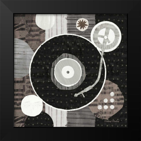 Rock N Roll Album Neutral Black Modern Wood Framed Art Print by Mullan, Michael