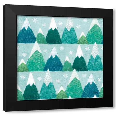 Festive Forest Pattern IIB Black Modern Wood Framed Art Print with Double Matting by Charron, Veronique