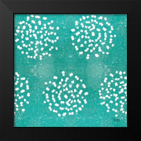 Festive Forest Pattern IIIE Black Modern Wood Framed Art Print by Charron, Veronique