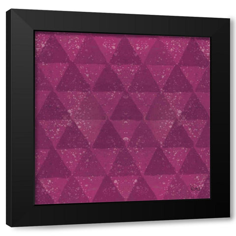 Festive Forest Pattern IVF Black Modern Wood Framed Art Print with Double Matting by Charron, Veronique
