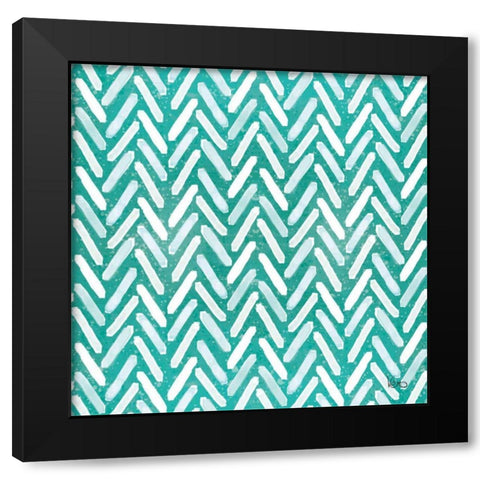 Festive Forest Pattern VID Black Modern Wood Framed Art Print by Charron, Veronique
