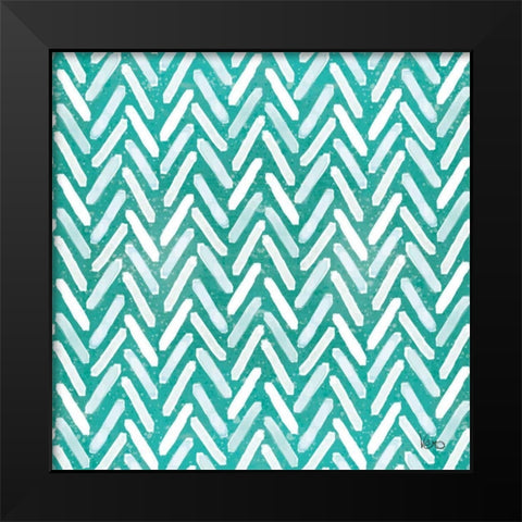 Festive Forest Pattern VID Black Modern Wood Framed Art Print by Charron, Veronique