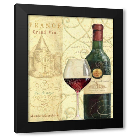 Wine Passion I Black Modern Wood Framed Art Print with Double Matting by Brissonnet, Daphne