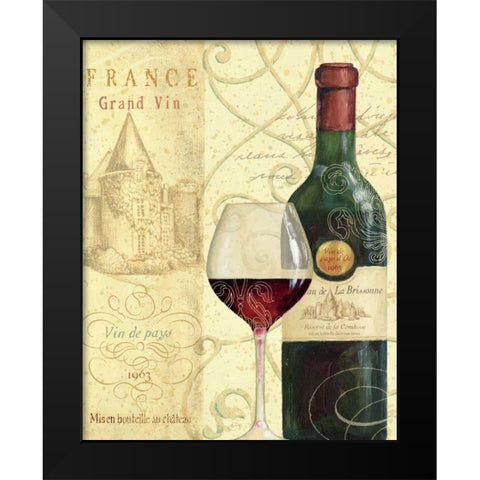 Wine Passion I Black Modern Wood Framed Art Print by Brissonnet, Daphne