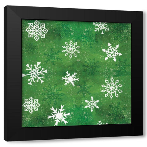 Festive Forest Pattern VIIC Black Modern Wood Framed Art Print with Double Matting by Charron, Veronique