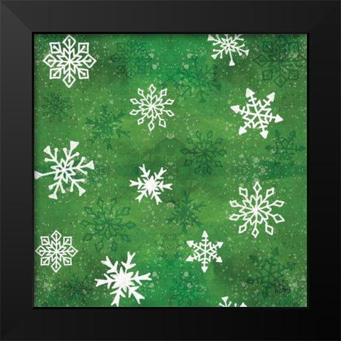 Festive Forest Pattern VIIC Black Modern Wood Framed Art Print by Charron, Veronique