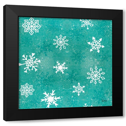 Festive Forest Pattern VIID Black Modern Wood Framed Art Print with Double Matting by Charron, Veronique