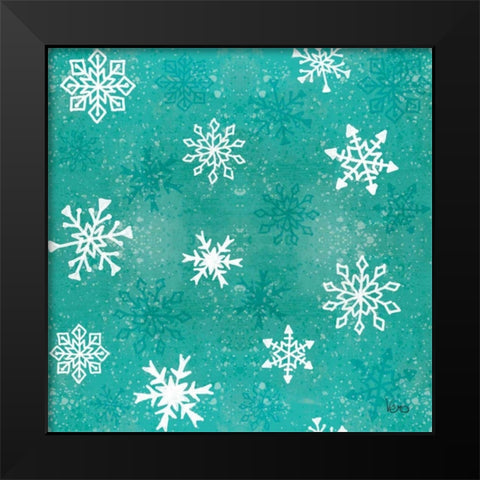 Festive Forest Pattern VIID Black Modern Wood Framed Art Print by Charron, Veronique