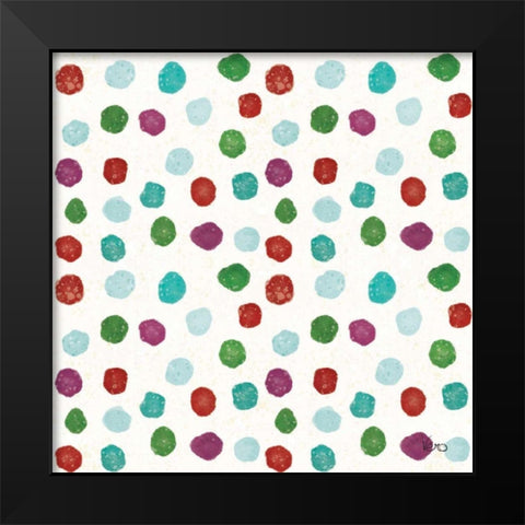 Festive Forest Pattern IXA Black Modern Wood Framed Art Print by Charron, Veronique